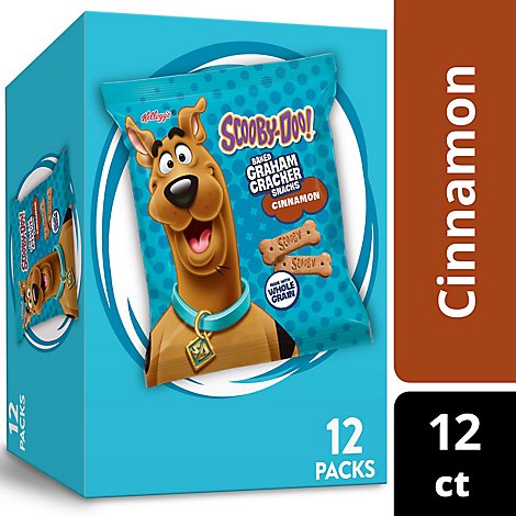Kelloggs SCOOBYDOO! Baked Graham Cracker Snacks Made with Whole Grains Cinnamon 12 Count - 12 Oz