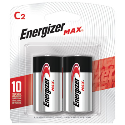 Energizer MAX C Cell Alkaline Batteries - 2 Count