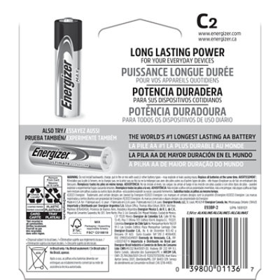 Energizer MAX C Cell Alkaline Batteries - 2 Count - Image 2