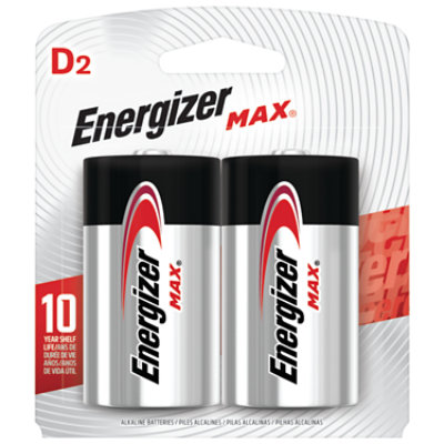 Energizer MAX D Cell Alkaline Batteries - 2 Count - Image 1