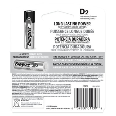 Energizer MAX D Cell Alkaline Batteries - 2 Count - Image 5