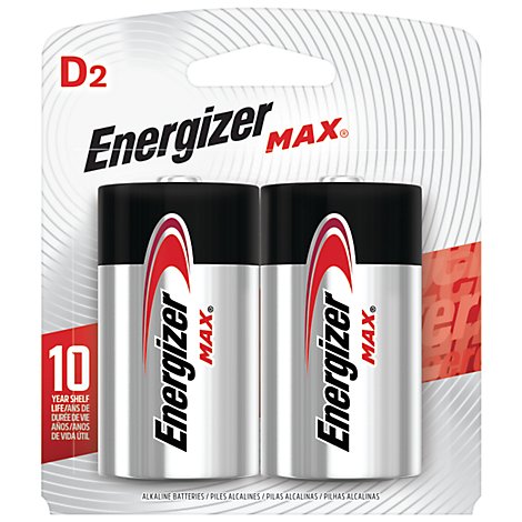 Energizer MAX D Cell Alkaline Batteries - 2 Count