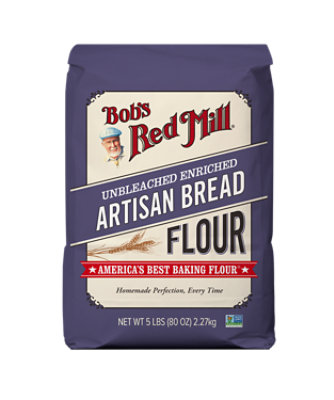 Bob's Red Mill Unbleached Artisan Bread Flour - 5 Lb - Image 1