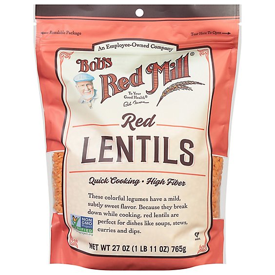Bob's Red Mill Red Lentils - 27 Oz