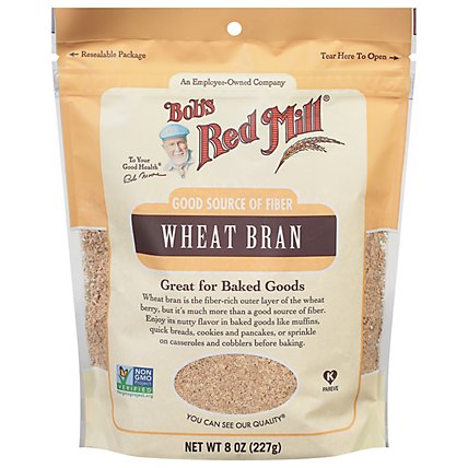 Bobs Red Mill Wheat Bran - 8 Oz - Image 1