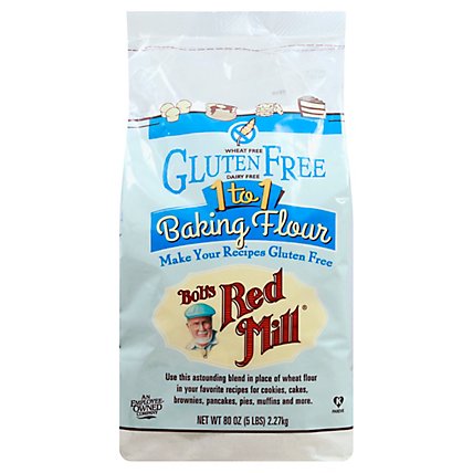 Bobs Red Mill 1 To 1 Flour For Baking Gluten Free - 5 Lb - Image 1