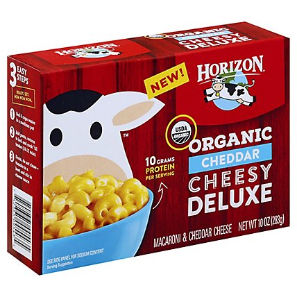 Horizon Organic Macaroni & Cheddar Cheese Cheesy Deluxe Box - 10 Oz - Image 1