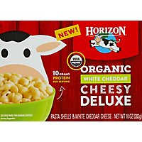 Horizon Organic Pasta Shells & White Cheddar Cheese Cheesy Deluxe Box - 10 Oz - Image 2