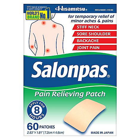 Salonpas Pain Relieving Patch - 60 Count