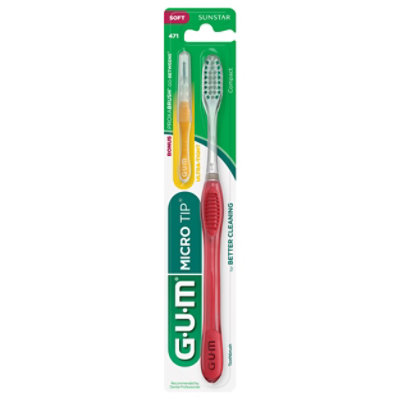 GUM Toothbrush Micro Tip Compact Soft 417 - 1 Count