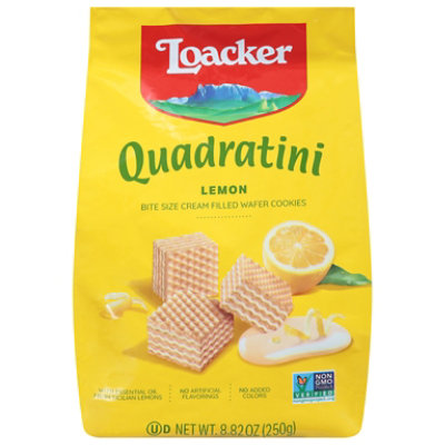 Loacker Quadratini Cookies Wafer Bite Size Lemon - 8.82 Oz - Image 3