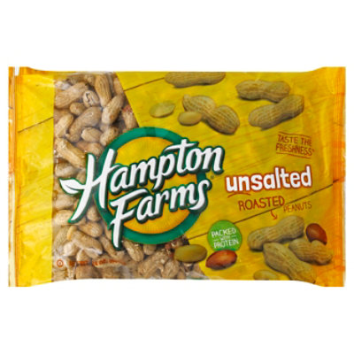 Hampton Farms Fancy Unsalted Peanuts - 24 Oz