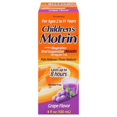 Motrin Childrens Suspension Liquid Grape - 4 Fl. Oz. - Image 3