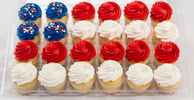 Cupcake Mini Gold Patriotic 12 Count - Each