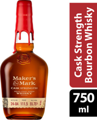 Makers Mark Kentucky Straight Bourbon Whisky Cask Strength Cask 111.6 Proof - 750 Ml