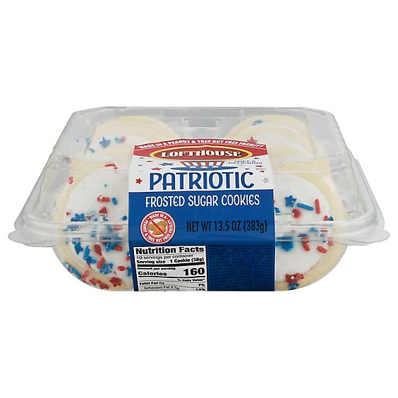 Bakery Cookies Frosted Sugar Patriotic White - Each