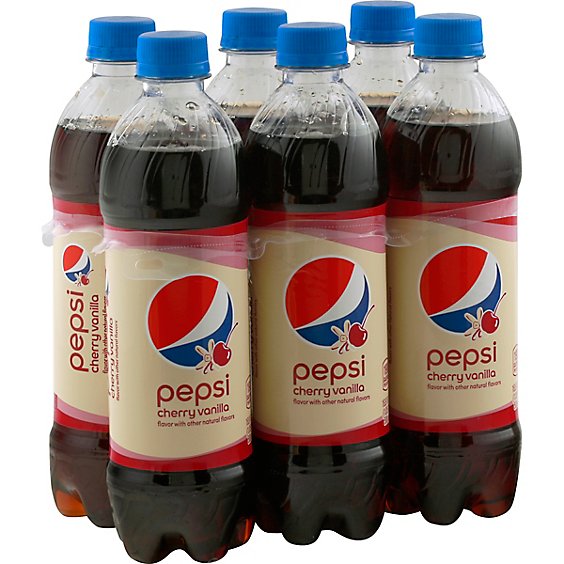 Pepsi Soda Cola Cherry Vanilla - 6-16.9 Fl. Oz.