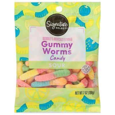 Signature SELECT Sour Gummi Worms Candy - 7 Oz - Image 2