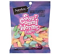 Signature SELECT Candy Gummi Worms Sour - 7 Oz