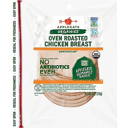 Applegate Chicken Breast Roasted Sliced Organic - 6 Oz - Image 2