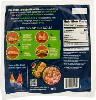 Blue Dragon Spring Roll Wrappers - 4.7 Oz - Image 5