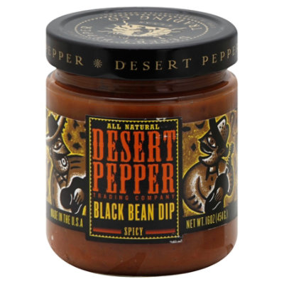 Desert Pepper Dip All Natural Black Bean Spicy Jar - 16 Oz - Image 1