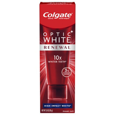 Colgate Optic White Renewal High ImpaCount White Teeth Whitening Toothpaste - 3 Oz - Image 1