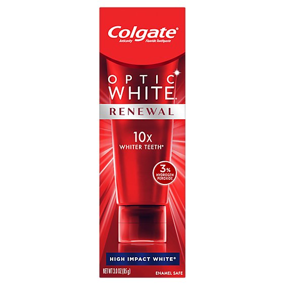 Colgate Optic White Renewal High ImpaCount White Teeth Whitening Toothpaste - 3 Oz