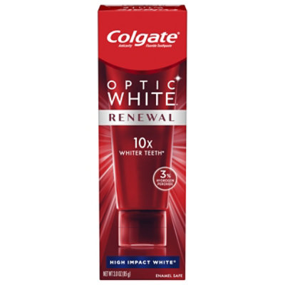 Colgate Optic White Renewal High ImpaCount White Teeth Whitening Toothpaste - 3 Oz