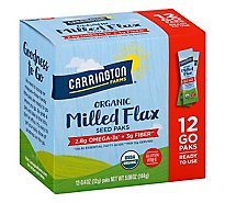 Carrington Farms Organic Milled Flax Seed Paks - 5.08 Oz