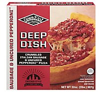 Ginos East Pizza Sausage & Pepperoni Frozen - 34 Oz