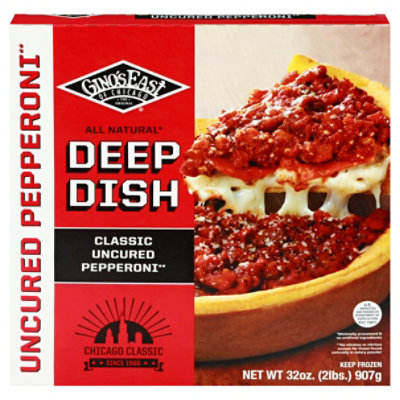 Ginos East Pizza Chicago Deep Dish Pepperoni Frozen - 32 Oz - Tom Thumb