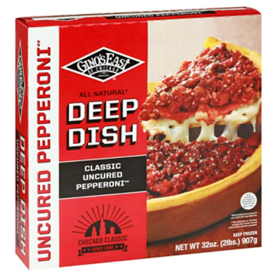 Ginos East Pizza Chicago Deep Dish Pepperoni Frozen - 32 Oz