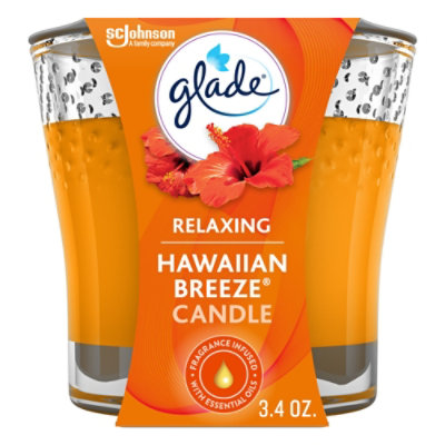 Glade Hawaiian Breeze Fragrance Infused With Essential Oils Lead Free 1 Wick Candle - 3.4 Oz - Image 2