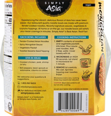 Simply Asia Spicy Mongolian Noodle Bowl - 8.5 Oz - Image 5