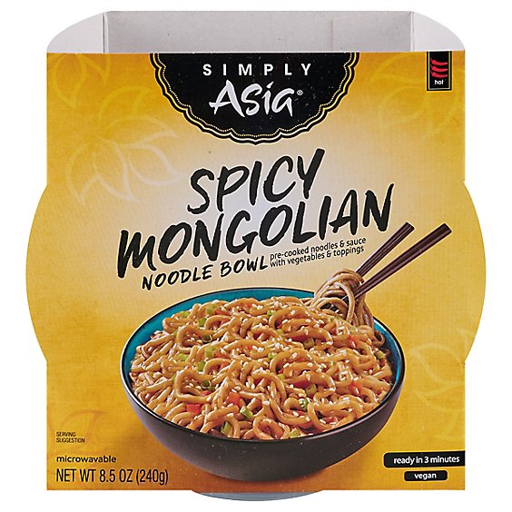 Simply Asia Spicy Mongolian Noodle Bowl - 8.5 Oz