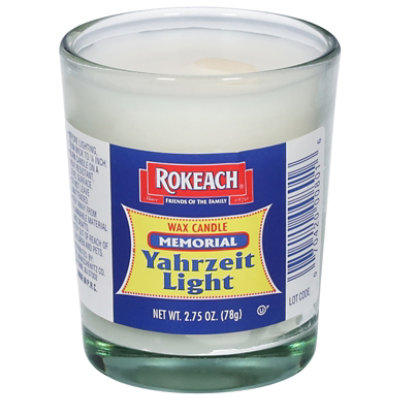 Rokeach Memorial Yahrzeit Light Candle - 2.75 Oz - Image 3