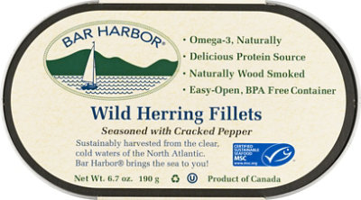 Bar Harbor Wild Herring Fillets Seasoned with Cracked Pepper - 6.7 Oz - Image 2