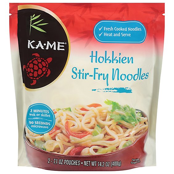 KA ME Noodle All Natural Stir-Fry Hokkien Pouch - 2-7.1 Oz