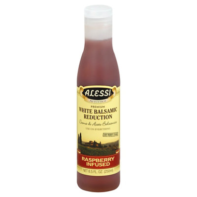 Alessi White Balsamic Vinegar Reduction Raspberry Infused - 8.5 Oz