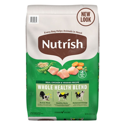Nutrish Real Chicken & Veggies Recipe Whole Health Blend Dry Dog Food - 28 Lb - Image 1