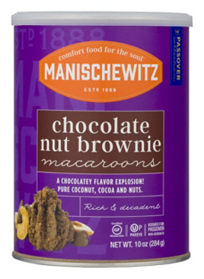 Manischewitz Macaroons Chocoate Nut Passover - 10 Oz - Image 1