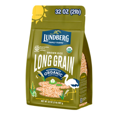 Lundberg Family Farms Regenerative Organic Certified Long Grain Brown Rice - 32 Oz - Image 2