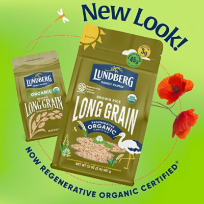 Lundberg Family Farms Regenerative Organic Certified Long Grain Brown Rice - 32 Oz - Image 3