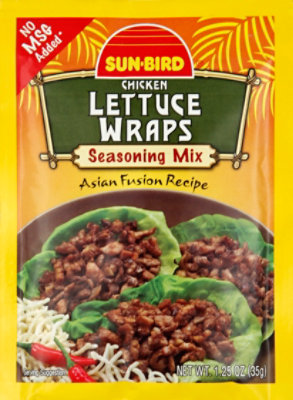 Sun-Bird Seasoning Mix Asian Fusion Recipe Chicken Lettuce Wraps Bag - 1.25 Oz - Image 2