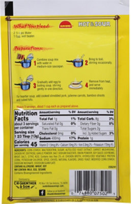 Sun-Bird Soup Mix Hot & Sour Ornl - 1.34 Oz - Image 6