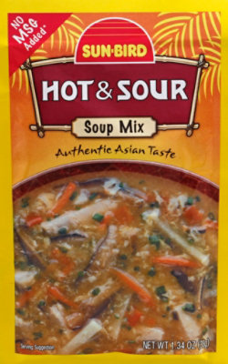 Sun-Bird Soup Mix Hot & Sour Ornl - 1.34 Oz - Image 2