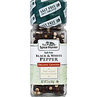 The Spice Hunter Black Pepper & White Salt Free Organic Grinder - 2 Oz - Image 2