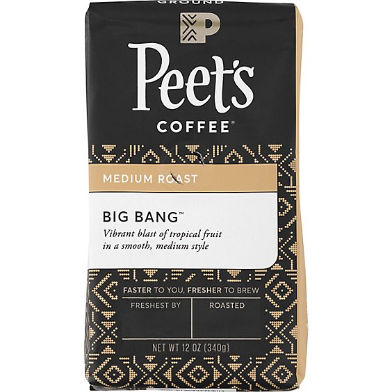 Peets Coffee Coffee Ground Medium Roast Big Bang - 12 Oz