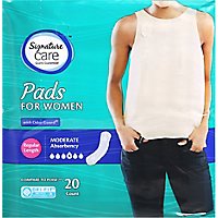 Signature Care Moderate Absorbency Regular Length Pads For Women - 20 Count - Image 2